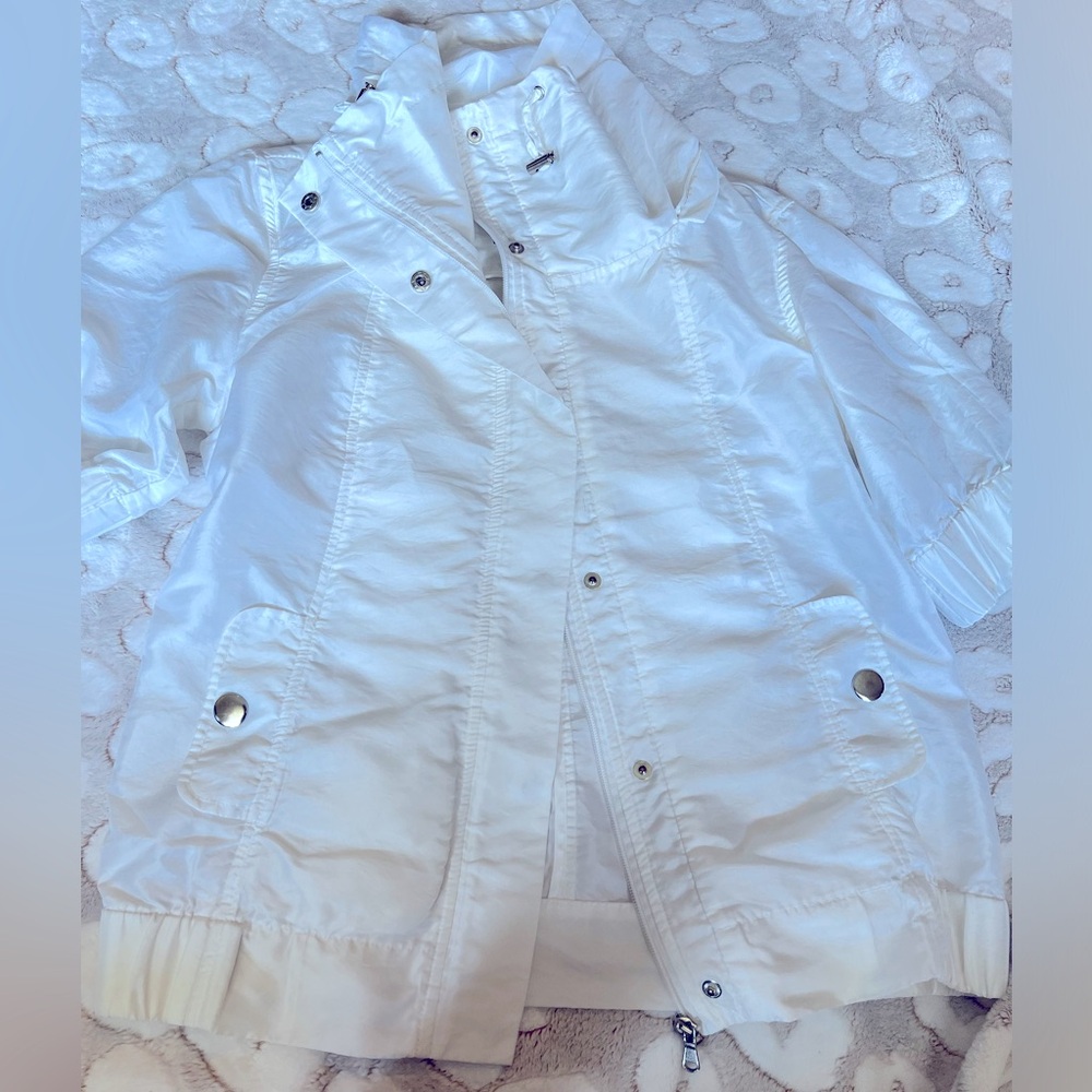Short sleeve white women jacket